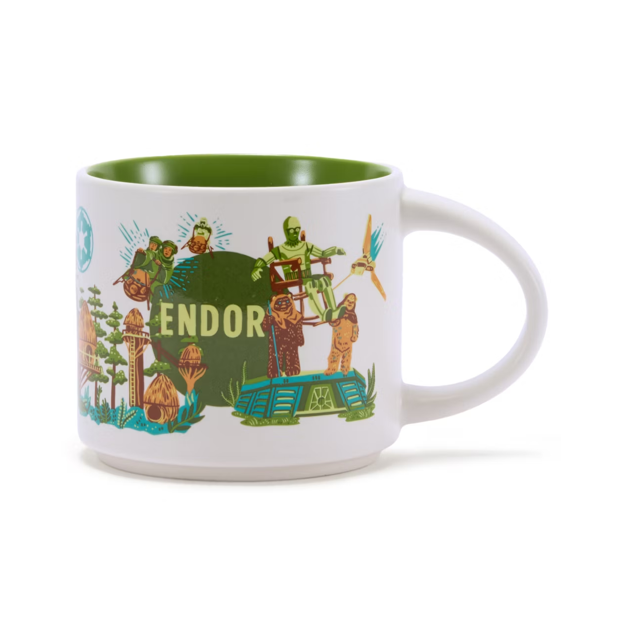 Starbucks Endor mug against a plain background
