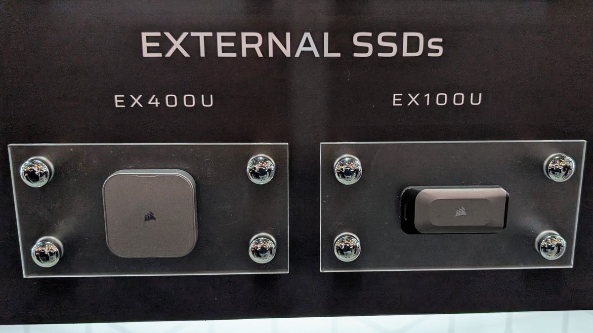 Corsair external SSD display at Computex 2025