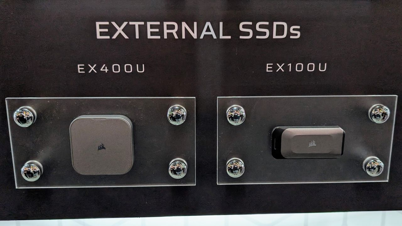 Corsair external SSD display at Computex 2025