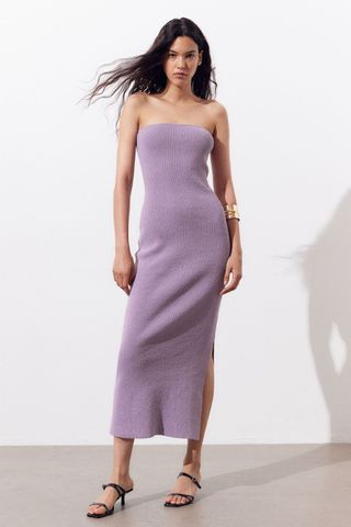 H&M Knitted bandeau dress