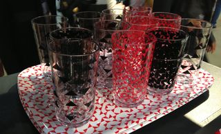 Black & red patterned glasses