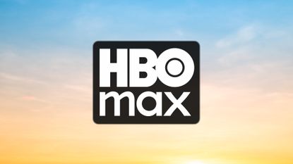 HBO Max logo on a sunset background