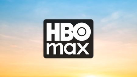 HBO Max logo on a sunset background