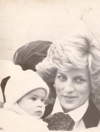 Prince Harry as a baby with Princess Diana