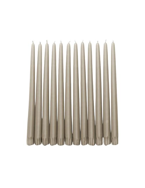 Taupe Taper Candles (Set of 12)