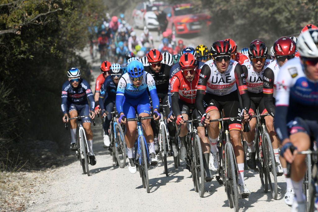 SIENA ITALY MARCH 05 Alexander Konychev of Italy and Team Bikeexchange Jayco competes during the Eroica 16th Strade Bianche 2022 Mens Elite a 184km one day race from Siena to Siena Piazza del Campo 321m StradeBianche WorldTour on March 05 2022 in Siena Italy Photo by Tim de WaeleGetty Images
