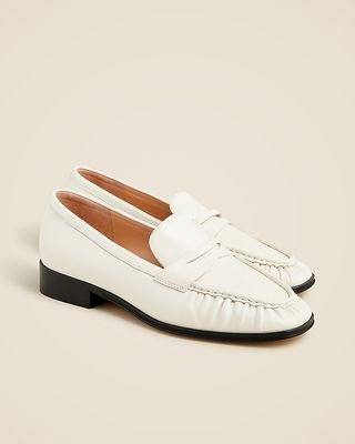 Maison Ruched Loafers in Leather