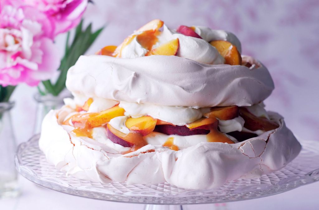 Peach and passion fruit pavlova | Dessert Recipes | GoodtoKnow