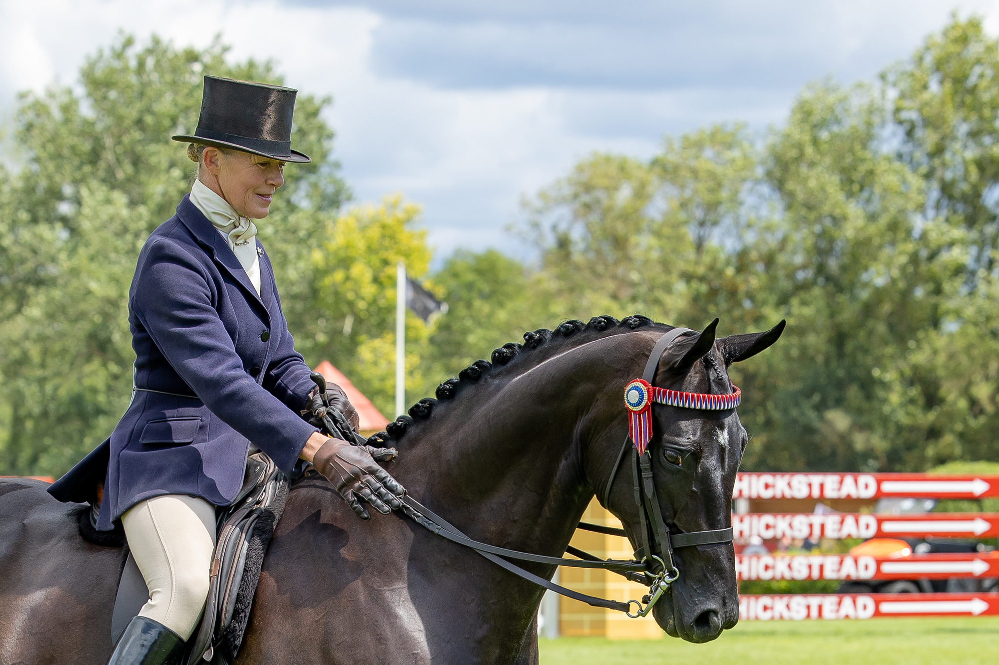 Helen Baker and Boston Black Tie in The Barberstown Castle Supreme Ridden Horse Championship at The Agria Royal International Horse Show, Hickstead, Sussex, UK. 26 July 2026