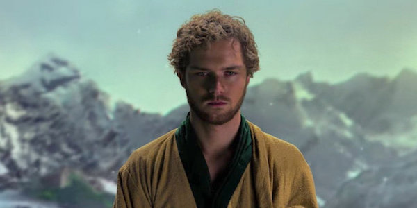 Finn Jones on a mountain during Iron Fist