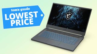 MSI Stealth 15M gaming laptop with a Tom's Guide deal tag