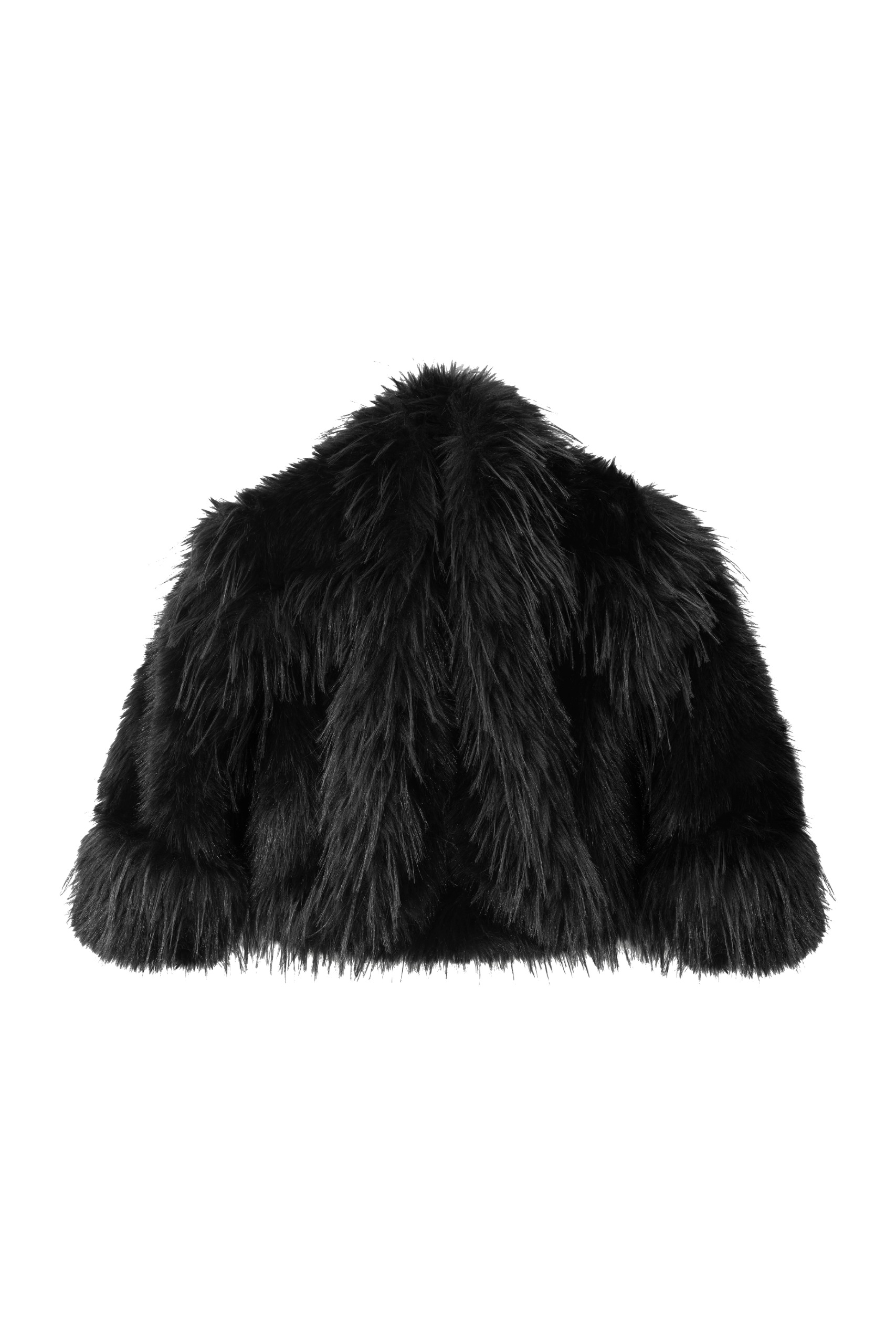 black fur coat.