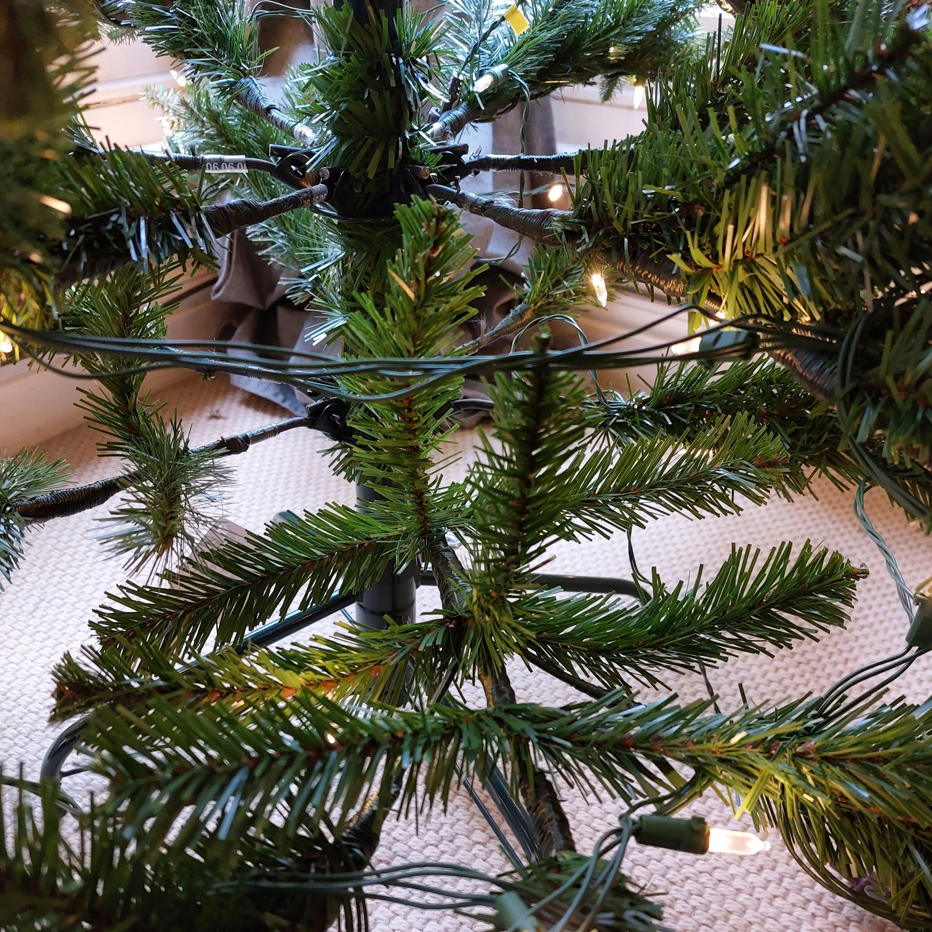 We try the artificial Christmas tree hack to make it look fuller 