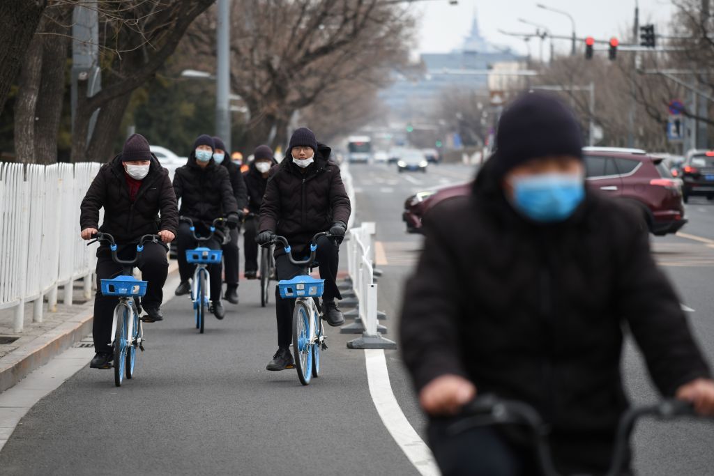 Cyclists in China