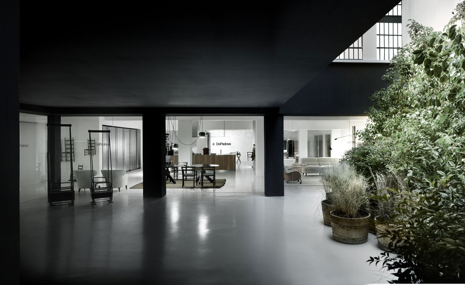 The 1100 sq m showroom spans two floors, housing company collections that range from seating to bookcases, beds and accessories