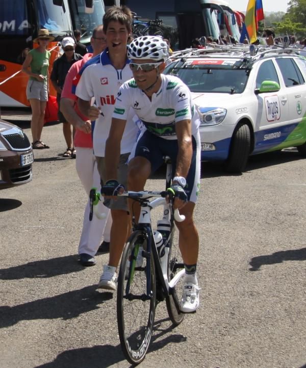 Alejandro Valverde (Movistar) at the start of stage 7