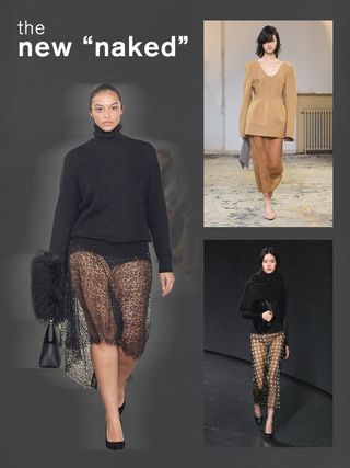 models walk the fall/winter 2024 runway in the season's top skirt trends