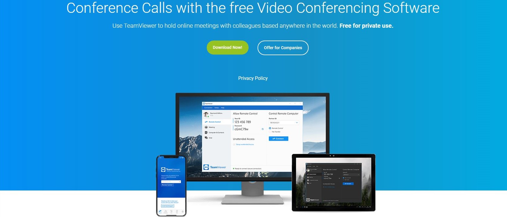 teamviewer free video conferencing