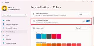 Enable Transparency in Colors