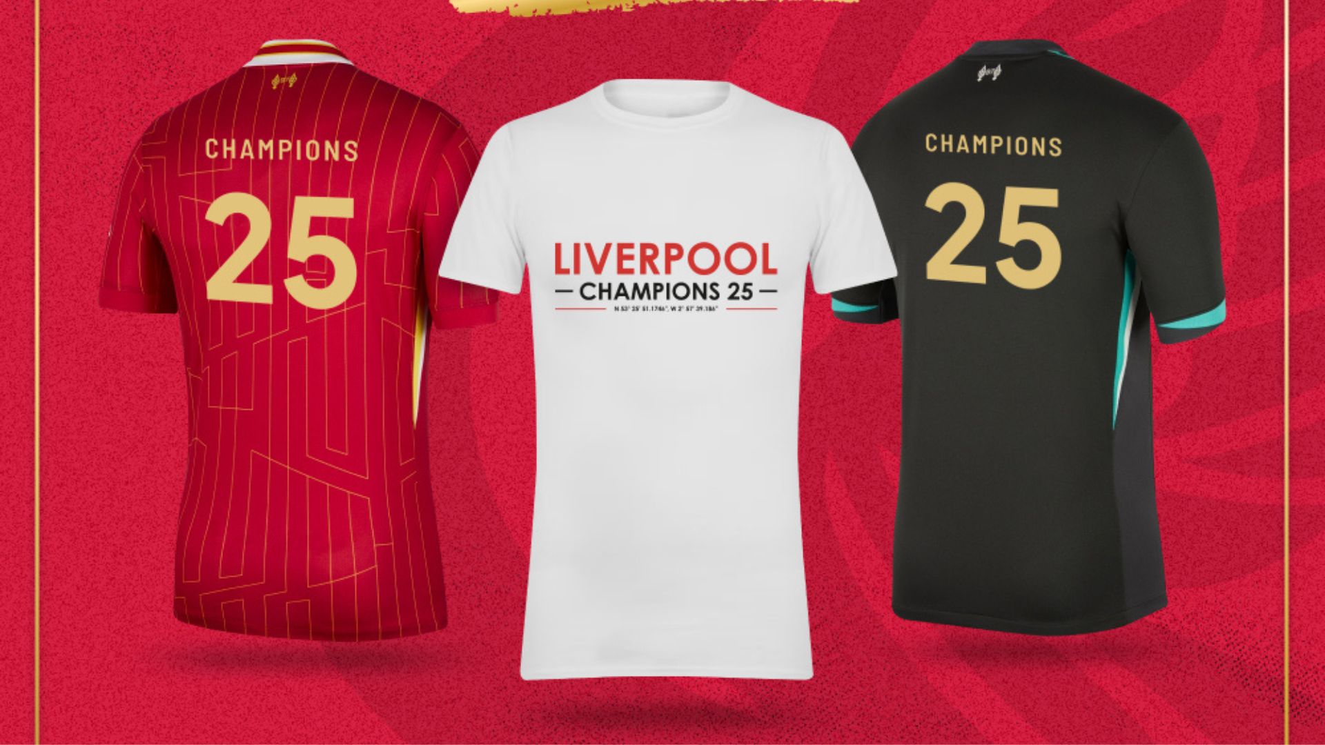 Liverpool Champions 25 shirts released for the Premier League title win