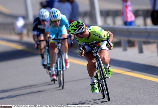 Peter Sagan looks back to check his status
