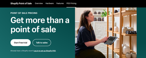 Website screenshot for Shopify POS