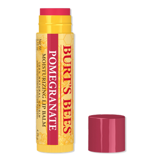 tube of Burt's Bees lip balm on a white background