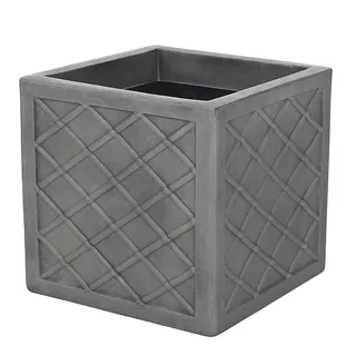 Sankey Small Lazio Plastic Square Planter (h) 30cm X (w) 32cm (h)30cm (w)32cm