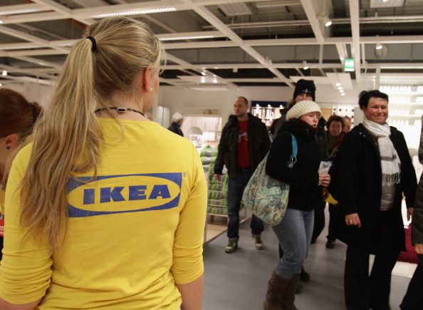 An employee at an Ikea in Berlin.