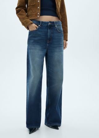 Low-Rise Loose-Fit Wideleg Jeans - Women | Mango United Kingdom