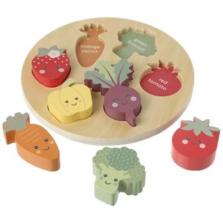 Happy Veggies Wooden Puzzle Board