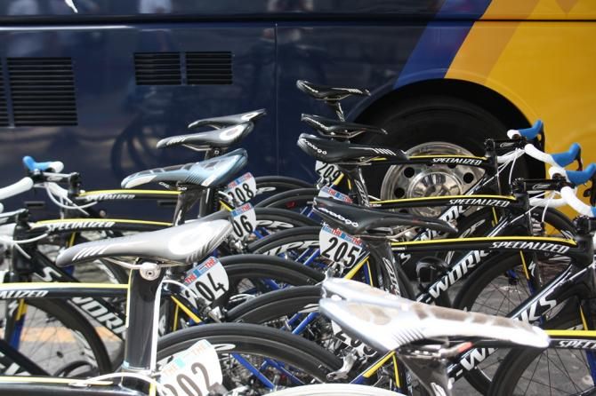 There&rsquo;s an array of Prologo saddles for Team Saxo-Tinkoff riders to choose from