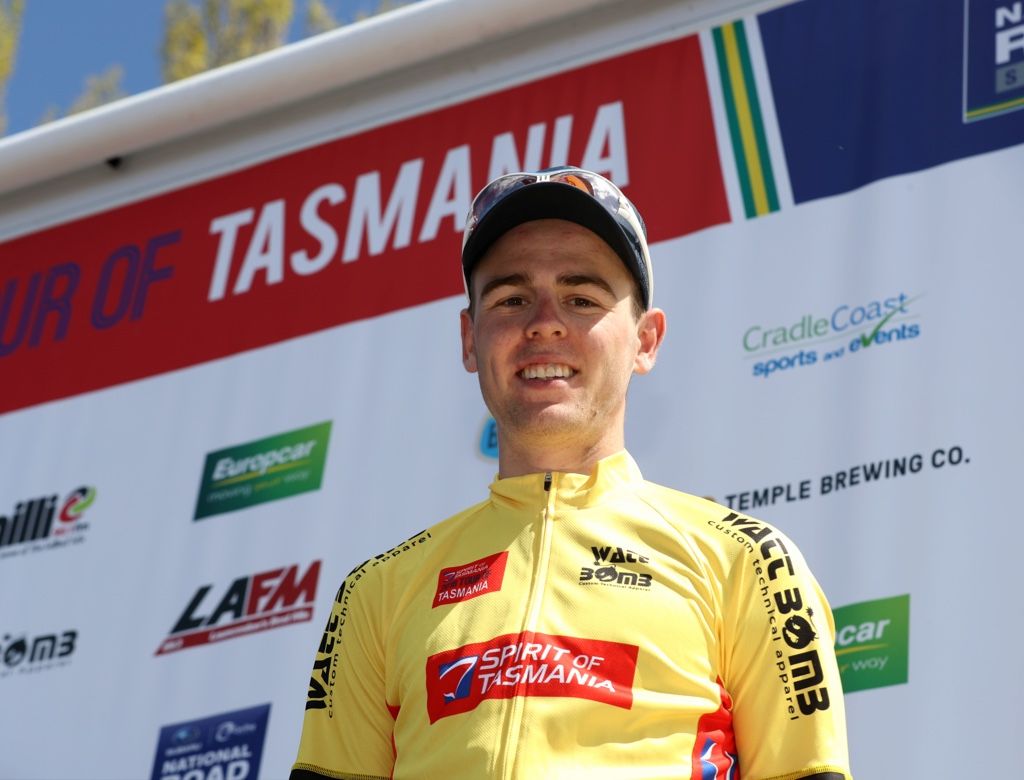 Chris Hamilton took the leader's jersey