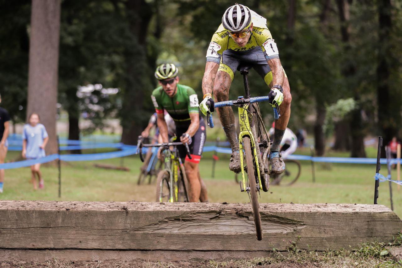 Werner bunny hops a barrier