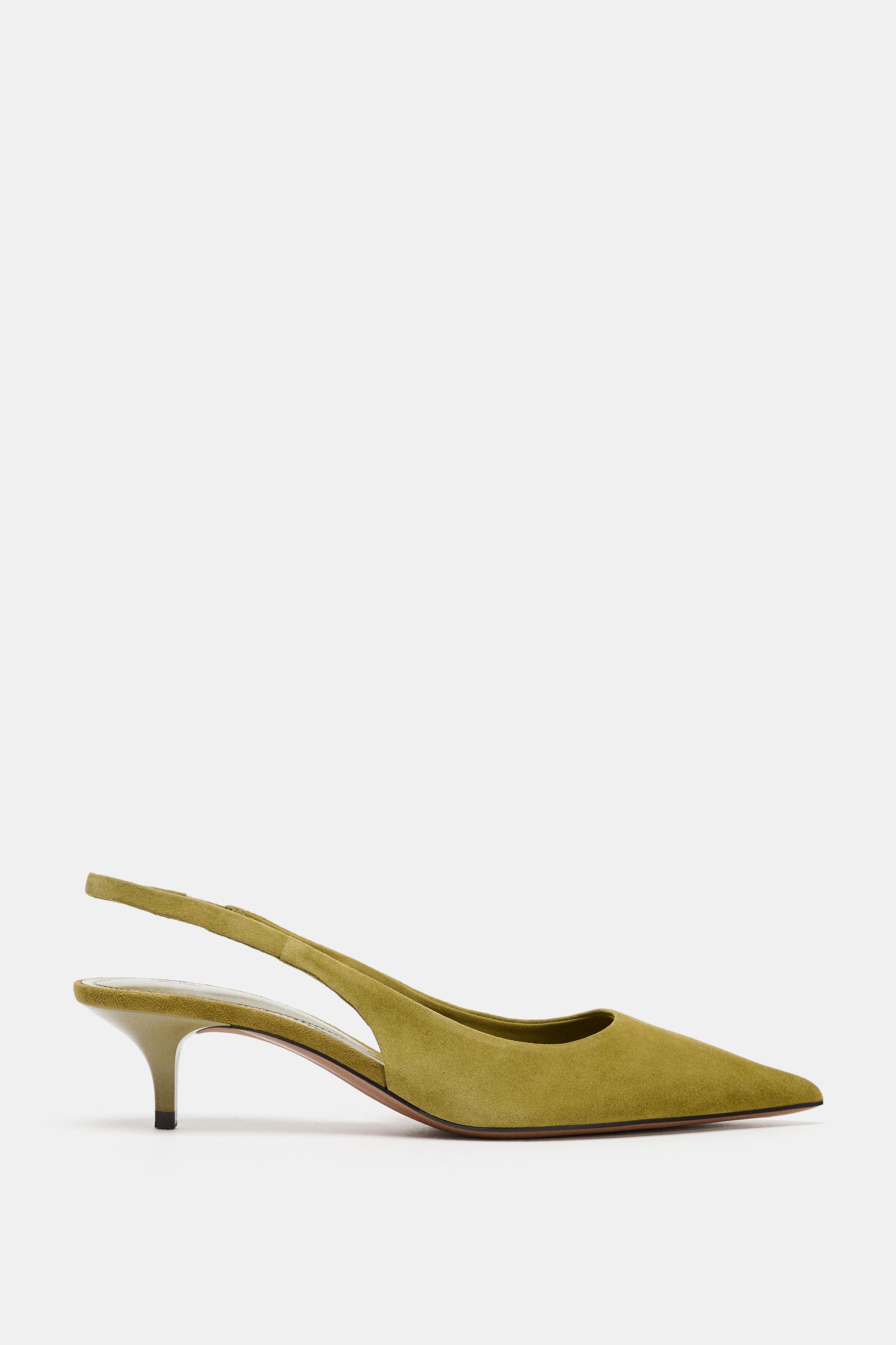 Suede Kitten Heel Slingbacks
