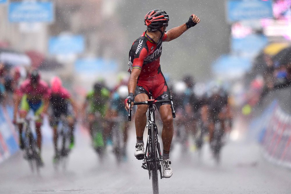 Philippe Gilbert looks back at his winning margin.