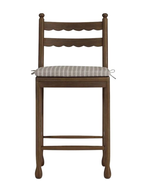 Declan Updated Traditional Dark Brown Oak Counter Stool