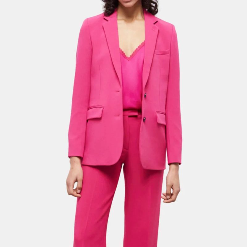 Image of pink tailored blazer