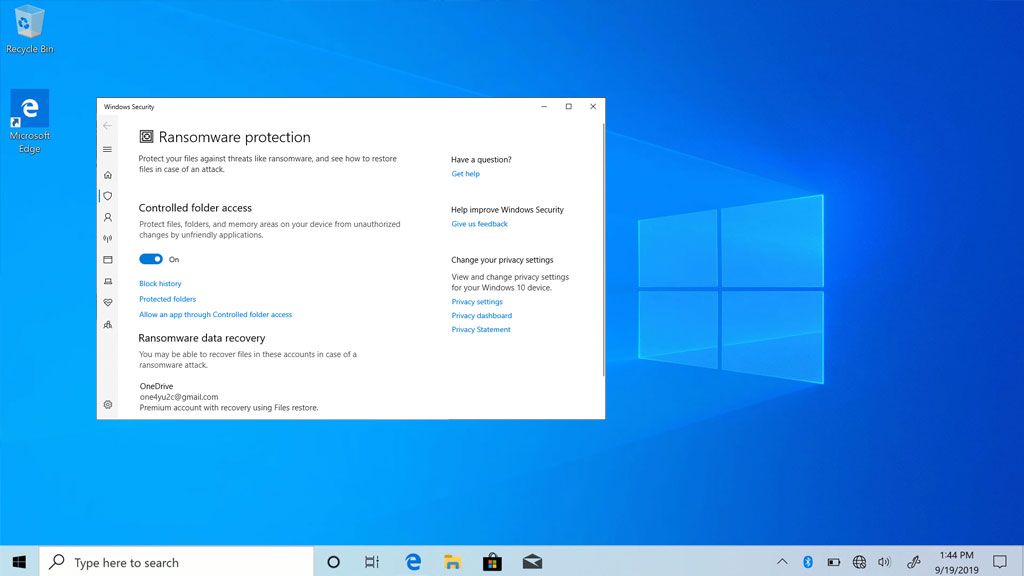 Windows 10 protejează împotriva ransomware -ului?