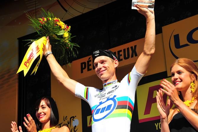 Tony Martin (Omega Phama-QuickStep) wins the stage 20 time trial at the Tour de France