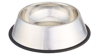 Stainless-steel dog food bowl
