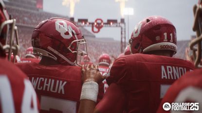 Dozens of NCAA teams, such as the University of Oklahoma, are available in 'College Football 25' 