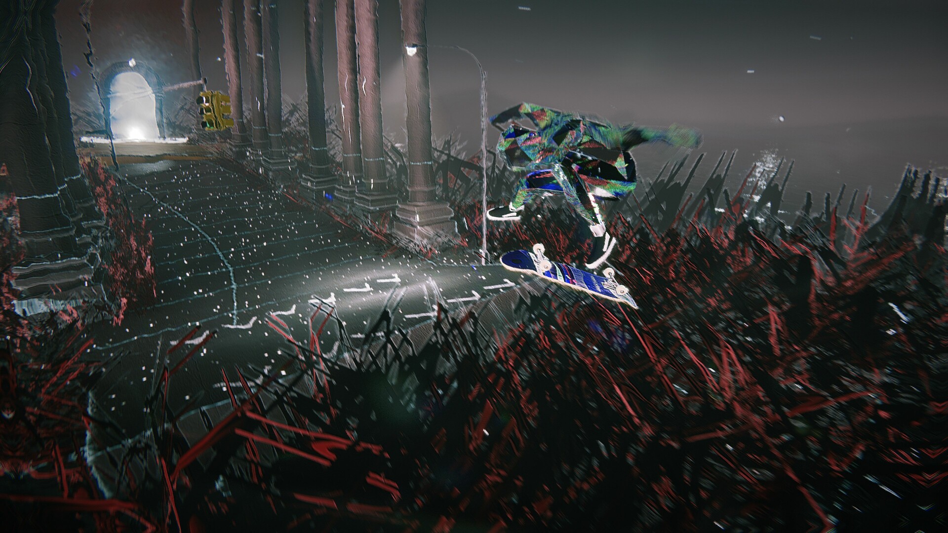 A screenshot of the upcoming PS5 game, Skate Story