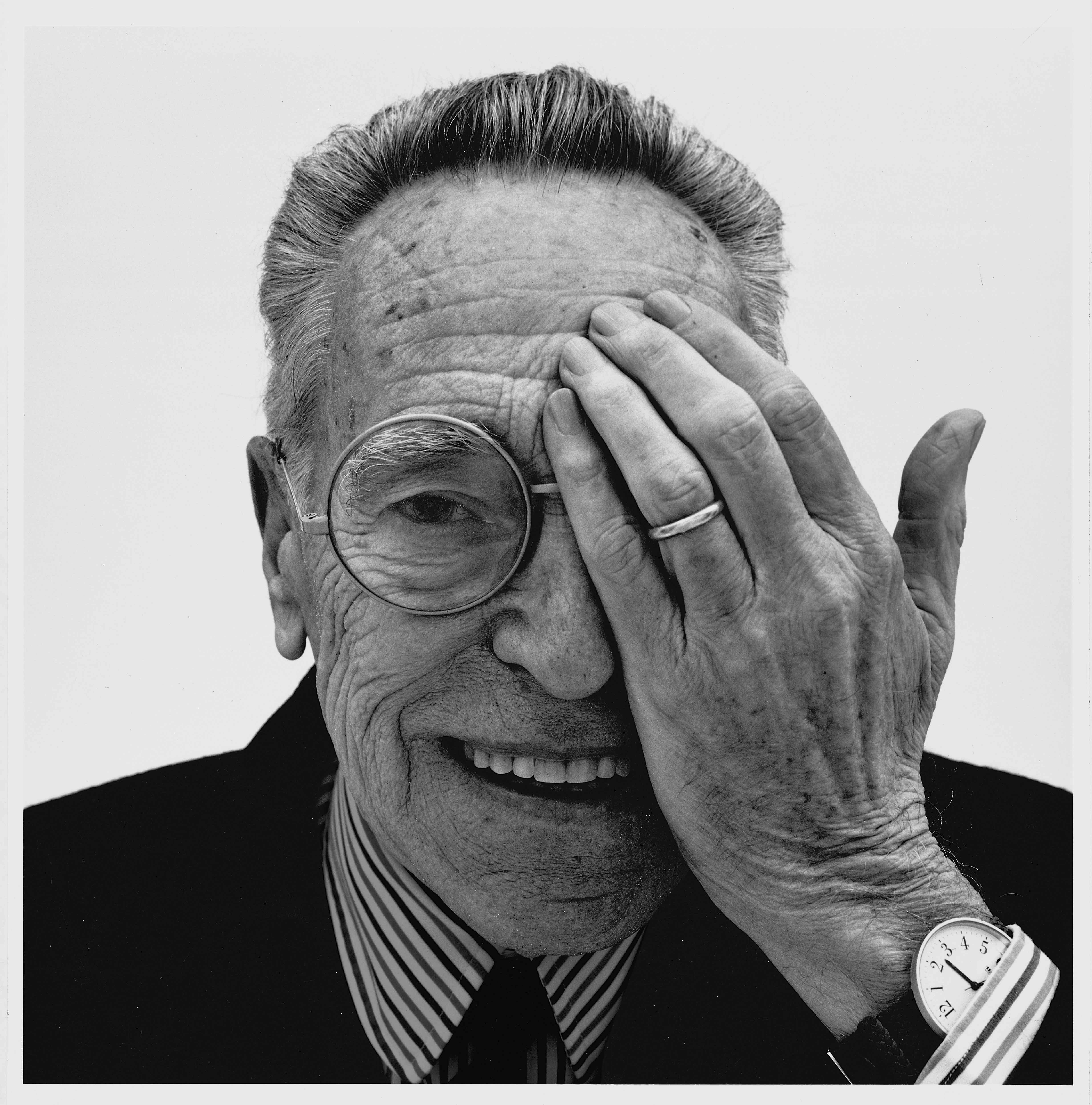 Achille Castiglioni black and white portrait