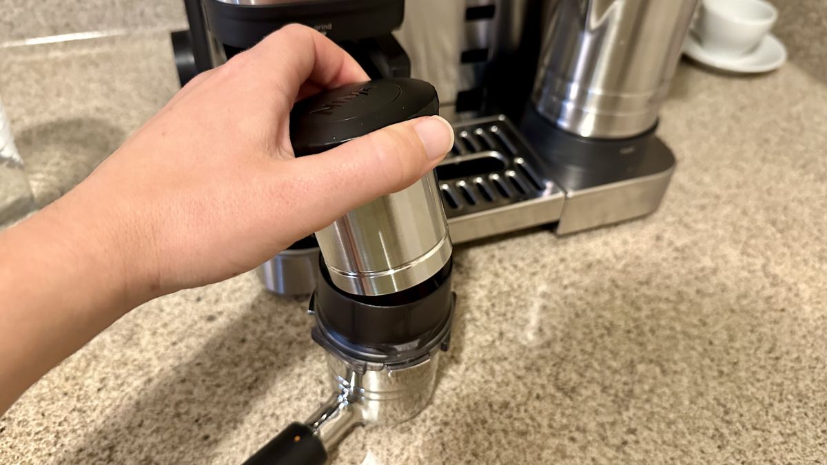 Ninja Luxe Caf&eacute; coffee maker tamper and funnel with portafilter