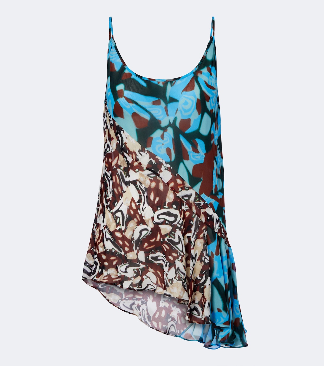 Printed Asymmetric Top in Multicoloured - Dries Van Noten