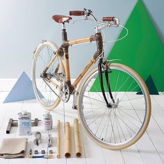 This kit contains everything you need to construct your own fully-functional bamboo bike at home