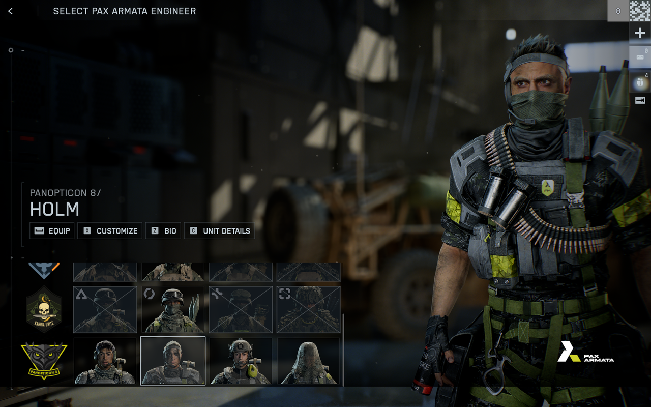 Battlefield 6 Season 1 skins: The Holm skin in the soldier customisation menu.