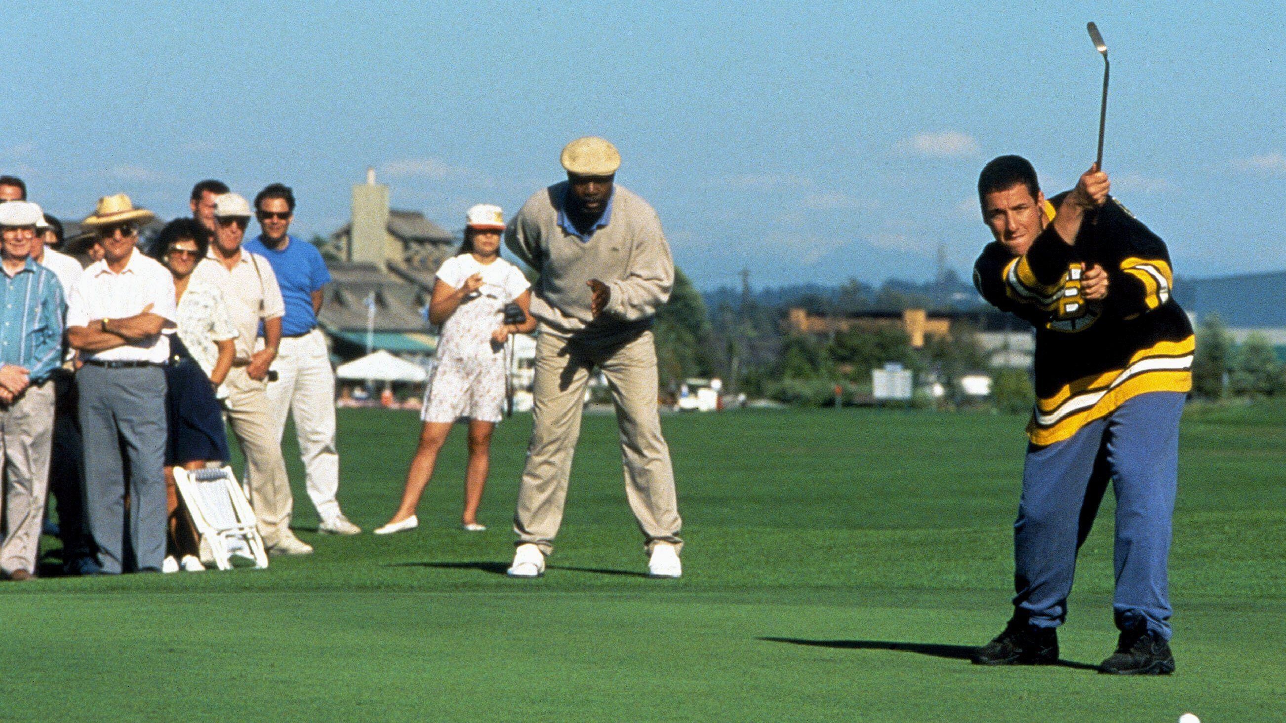 L-R: Carl Weathers, Adam Sandler as seen in a scene from &quot;Happy Gilmore&quot;