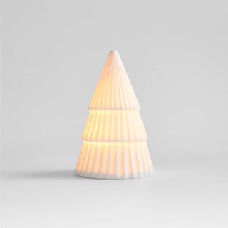 LED Extra-Small White Porcelain Christmas Tree